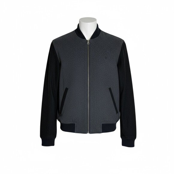 Penguin Full Zip Wool Bomber Jacket Mens Size XL Normcore Classic Varsity Gray - Picture 1 of 11